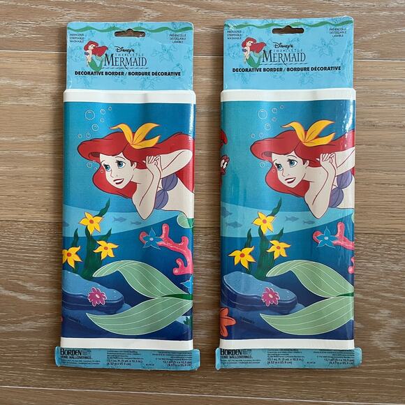 Disney Little Mermaid Wallpaper Decorative Border Prepasted Border Under the Sea - Picture 1 of 5